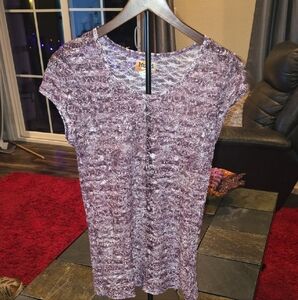 Mudd Women's Purple Button Down Shirt